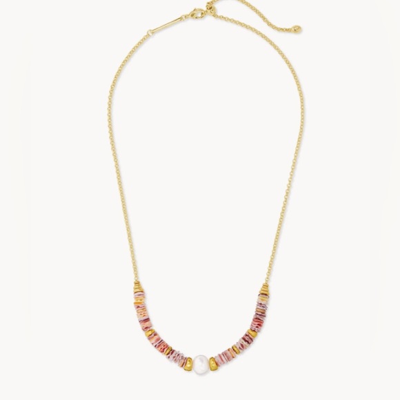 Kendra Scott Lila Strand Necklace in Vintage Gold and Pastel Shells NWT - Picture 2 of 8